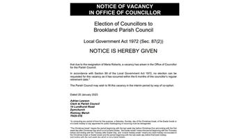 Vacancy For Parish Councillor